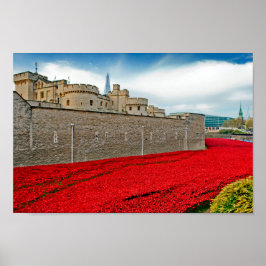 Tower of London Poppies Red Poppy Poster