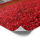 Tower of London Poppies Red Poppy Poster (Ecke)