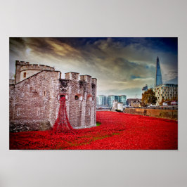 Tower of London Poppies Red Poppy Poster