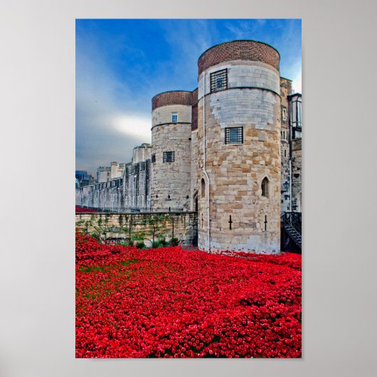 Tower of London Red Poppies England Poster (Vorne)