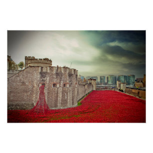 Tower of London Red Poppies Poppy Poster