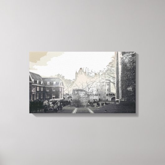 Tower of London Vintag Black and White Leinwanddruck (Vorderseite)