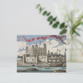 Tower of London Von der Themse aus gesehen Postkarte (Stehend Vorderseite)