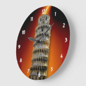 Tower of Pisa Wall Clock Große Wanduhr (Winkel)