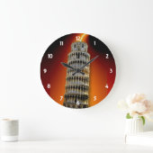 Tower of Pisa Wall Clock Große Wanduhr (Zuhause)
