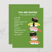 Tower of Sushi - Ein wahrer Genuss Sushi Freunde N Einladung (Vorne/Hinten)