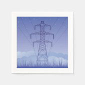 Tower Power Line Paper Napkins Serviette (Vorderseite)