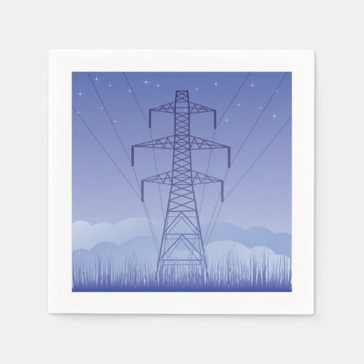 Tower Power Line Paper Napkins Serviette (Vorderseite)
