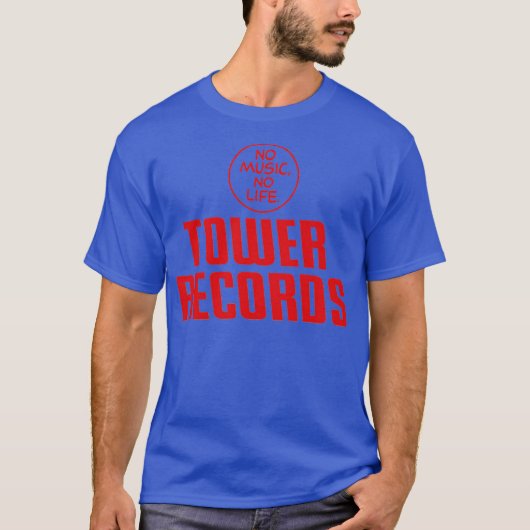 Tower Records Mütze T-Shirt (Vorderseite)