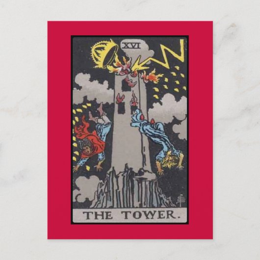 Tower Tarot card image Postkarte (Vorderseite)