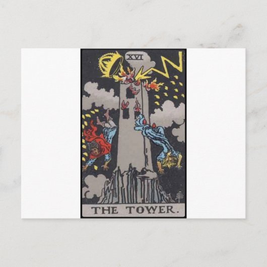 Tower Tarot card image Postkarte (Vorderseite)
