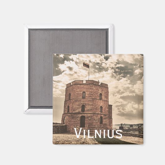 Tower von Gediminas Vilnius Magnet (Vorderseite/Rückseite)