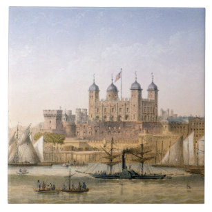 Tower von London, C.1862 (Farbelitho) Fliese