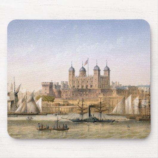 Tower von London, C.1862 (Farbelitho) Mousepad (Vorne)
