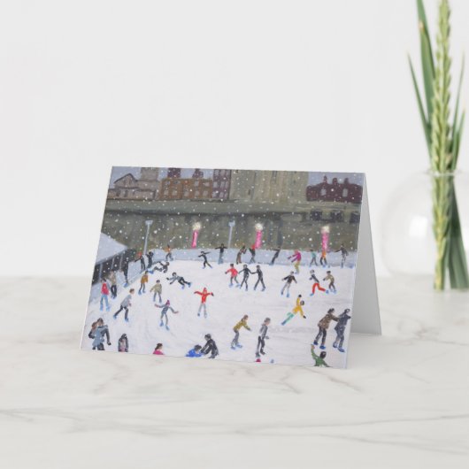 Tower von London Eisbahn 2015 Feiertagskarte (Vorderseite)