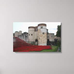 Tower von London Mit Keramik-Mohnblumen - Leinwand