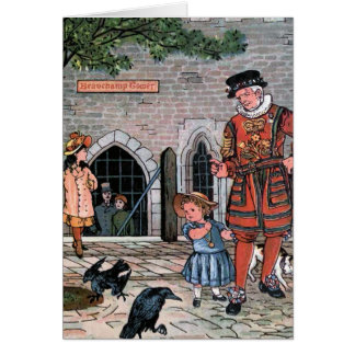 "Tower von London Ravens" Vintage Illustration