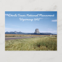 Tower Wyoming Landscape Retro 1962 Postkarte
