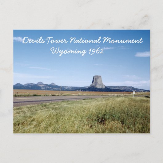 Tower Wyoming Landscape Retro 1962 Postkarte (Vorderseite)