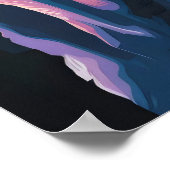 Towering Mountain Silhouette Tiger Sunset Poster (Ecke)