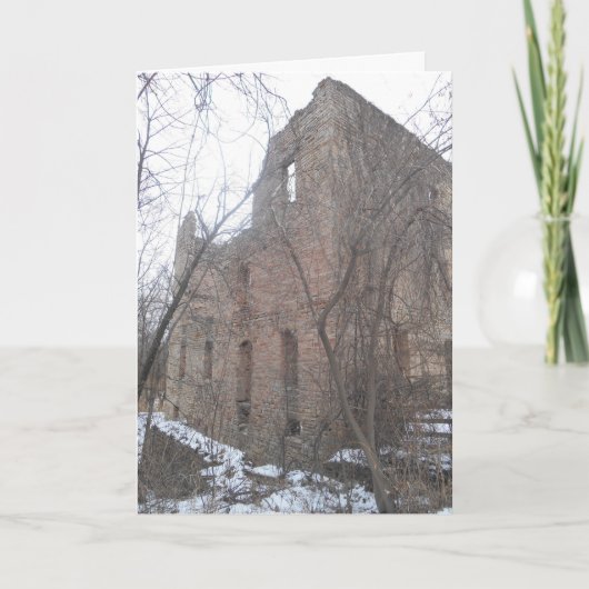 "Towering Oxford Mill Ruins" Weihnachtskarte Karte (Vorderseite)