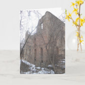 "Towering Oxford Mill Ruins" Weihnachtskarte Karte (Gelbe Blume)