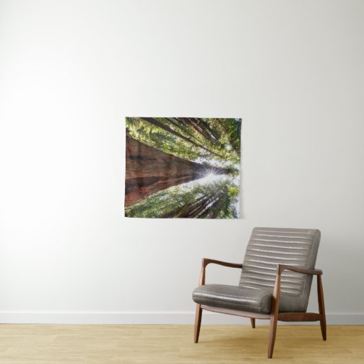 Towering Redwoods Wandteppich (Beispiel (Horizontal))
