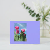 Towering Tulips Postkarte (Stehend Vorderseite)