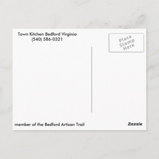 Town Kitchen Postkarte (Rückseite)