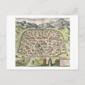 Town map of Damascus, Syria, 1620 (engraving) Postkarte (Vorderseite)