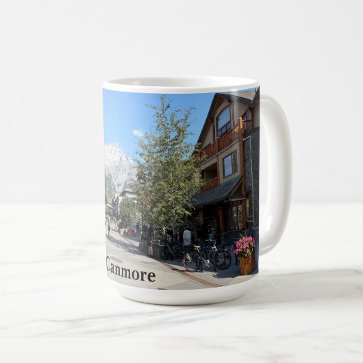 Town of Canmore in Alberta Canada Kaffeetasse (VorderseiteRechts)