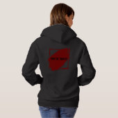 Town-Rot-Druck-Kapuzenpullover Hoodie (Schwarz voll)