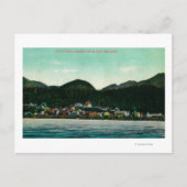 Town View Ketchikan, Alaska von Steamer Postkarte (Vorderseite)