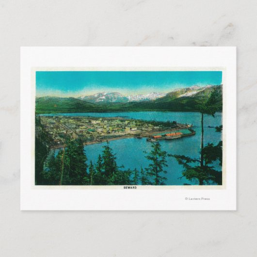 Town View Seward, AlaskaSeward, AK Postkarte (Vorderseite)