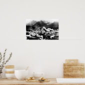 Town View Sitka, Alaska mit Pyramide Poster (Küche)