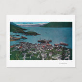 Town View Wrangell, AlaskaWrangell, AK Postkarte (Vorderseite)