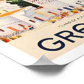 Town Vintag Greece Travel Posters Poster (Ecke)