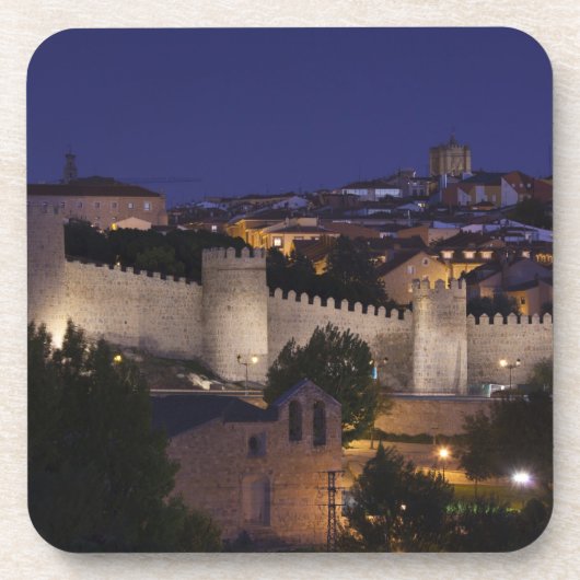 Town walls from Los Cuarto Postes, dusk Getränkeuntersetzer (Vorderseite)
