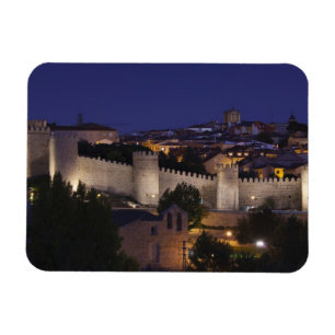 Town walls from Los Cuarto Postes, dusk Magnet