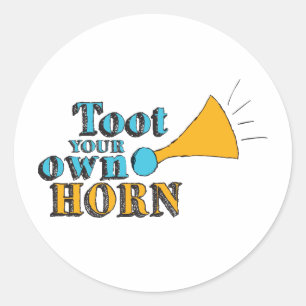 Town your own Horn Inspiration Art Horn Art Runder Aufkleber