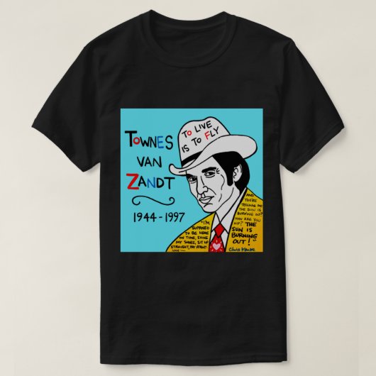 Townes van Zandt Pop Folk Art Classic T-Shirt (Design vorne)