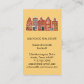 Townhouse Modern Real Anwesen Broker Agent Realtor Visitenkarte (Rückseite)