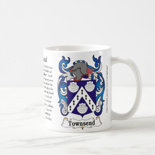 Townsend Familien-Wappen Tasse (Rechts)