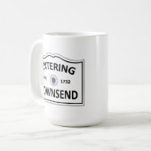 TOWNSEND MASSACHUSETTS Hometown-Masse MA Townie Kaffeetasse (Vorderseite Links)