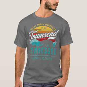 Townsend Tennessee Retro Große, rauchige Gebirgsbe T-Shirt