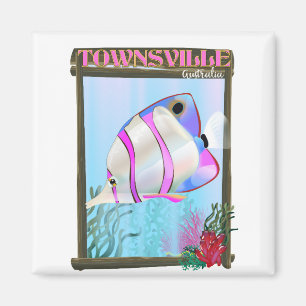 Townsville Australia Tropischer Fisch Reiseplakat Magnet