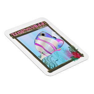 Townsville Australia Tropischer Fisch Reiseplakat Magnet