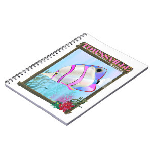 Townsville Australia Tropischer Fisch Reiseplakat Notizblock