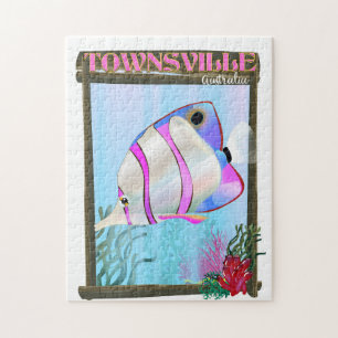 Townsville Australia Tropischer Fisch Reiseplakat Puzzle
