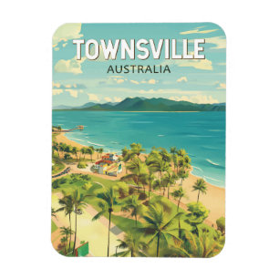 Townsville Australien Reise Kunst Vintage Magnet